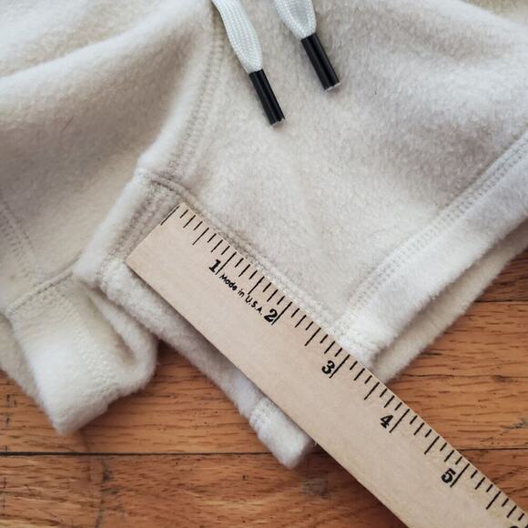 Feat Blanket Blend Fleece Shorts Beige High Rise Pull On Athleisure Comfy Lounge - Picture 5 of 10